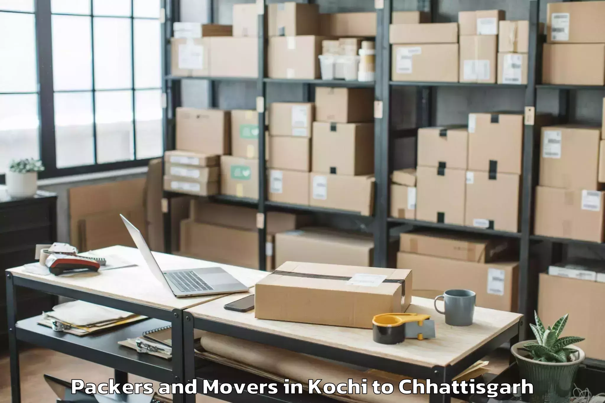 Reliable Kochi to Kawardha Packers And Movers